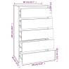 Drawer Cabinet Grey Sonoma - 60x36x103 cm | Hipomarket