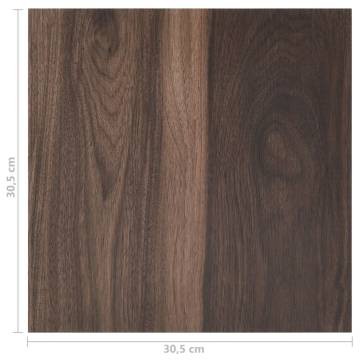 Self-Adhesive Dark Brown PVC Flooring Planks - 55 pcs | Hipomarket