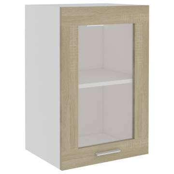 Hanging Glass Cabinet Sonoma Oak - 40x31x60 cm | Hipomarket