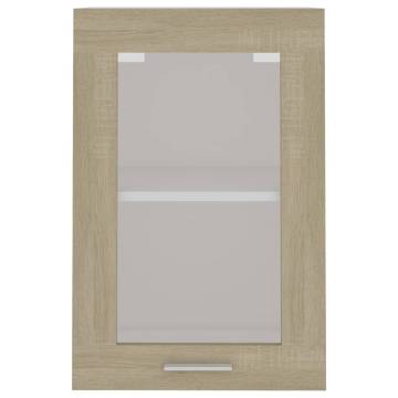 Hanging Glass Cabinet Sonoma Oak - 40x31x60 cm | Hipomarket