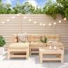 5 Piece Garden Lounge Set Solid Wood Pine Colour natural pine Number of 5 