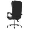 Reclining Office Chair - Black Faux Leather for Comfort