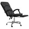 Reclining Office Chair - Black Faux Leather for Comfort