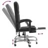 Reclining Office Chair - Black Faux Leather for Comfort