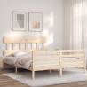 King Size Solid Wood Bed Frame with Headboard | HipoMarket