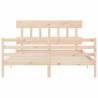 King Size Solid Wood Bed Frame with Headboard | HipoMarket