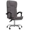 Reclining Office Chair - Grey Faux Leather Comfort & Style