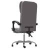 Reclining Office Chair - Grey Faux Leather Comfort & Style