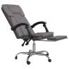 Reclining Office Chair - Grey Faux Leather Comfort & Style