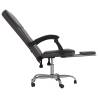 Reclining Office Chair - Grey Faux Leather Comfort & Style