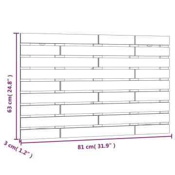 Elegant Solid Pine Wall Headboard | 81x3x63 cm | HipoMarket