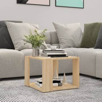 Coffee Table Sonoma Oak - Modern Design 40x40x30 cm