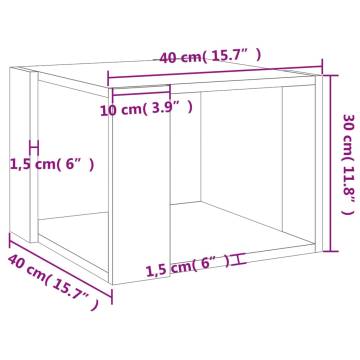 Coffee Table Sonoma Oak - Modern Design 40x40x30 cm