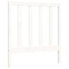 White Single Bed Frame with Headboard - Solid Wood Design