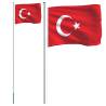 Turkey Flag and 6.23m Aluminium Pole - Durable & Eye-Catching