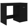 Sleek Black Desk 100x50 cm - Modern Engineered Wood Design