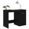 Sleek Black Desk 100x50 cm - Modern Engineered Wood Design