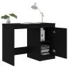 Sleek Black Desk 100x50 cm - Modern Engineered Wood Design