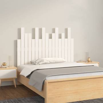 Elegant White Solid Wood Pine Wall Headboard | Hipo Market