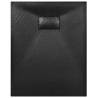 Shower Base Tray SMC Black 100x70 cm | Hipomarket