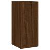 Stylish Brown Oak TV Wall Cabinet with LED Lights | HipoMarket