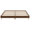 Brown Oak Bed Frame 140x200 cm | Durable Engineered Wood