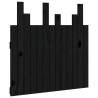 Elegant Black Wall Headboard - Solid Pine 82.5x3x80 cm