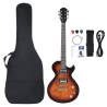 Beginner Electric Guitar with Bag - Brown & Black 39" | Hipo Market