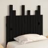 Elegant Black Wall Headboard - Solid Pine 82.5x3x80 cm