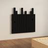 Elegant Black Wall Headboard - Solid Pine 82.5x3x80 cm