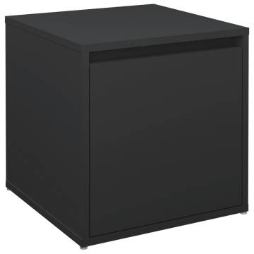 Stylish Black Box Drawer - Engineered Wood 40.5x40x40 cm