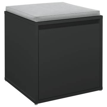 Stylish Black Box Drawer - Engineered Wood 40.5x40x40 cm