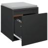 Stylish Black Box Drawer - Engineered Wood 40.5x40x40 cm