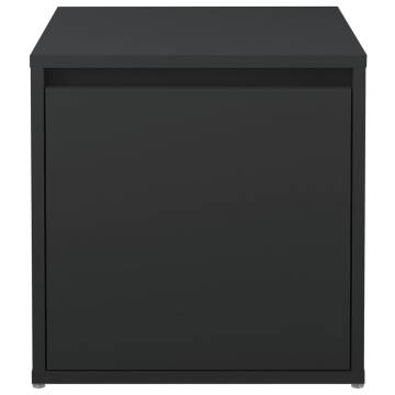 Stylish Black Box Drawer - Engineered Wood 40.5x40x40 cm