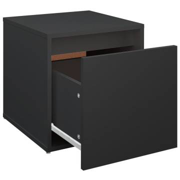 Stylish Black Box Drawer - Engineered Wood 40.5x40x40 cm