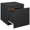 Stylish Black Box Drawer - Engineered Wood 40.5x40x40 cm