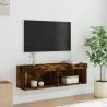 Stylish Smoked Oak TV Cabinet with LED Lights | Hipomarket