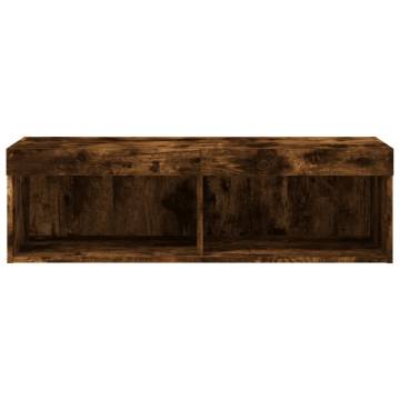 Stylish Smoked Oak TV Cabinet with LED Lights | Hipomarket