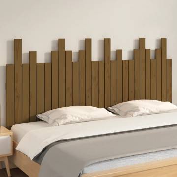 Honey Brown Wall Headboard - Solid Pine Wood 166x3x80 cm