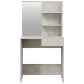 Trendy Concrete Grey Dressing Table Set - Stylish & Functional