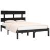 Black Solid Wood Bed Frame 180x200 cm - Super King Size