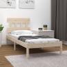 Bed Frame Solid Wood 90x190 cm Single Colour natural Size 90 x 190 cm 