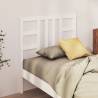 Bed Headboard White 106x4x100 cm Solid Wood Pine Colour white Size 106 x 100 cm Quantity in Package 1 