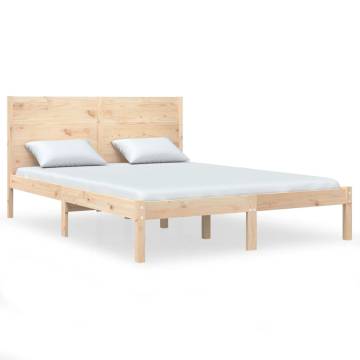 Solid Wood Pine Bed Frame 160x200 cm - Comfortable & Stylish