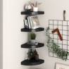 Floating Corner Shelves 4 pcs Black 25x25x3.8 cm MDF Colour black Size 25 x 25 x 3.8 cm Quantity in Package 4 Number of Pieces 1 