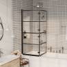 Folding Shower Enclosure ESG 120x140 cm Black Size 120 x 140 cm 