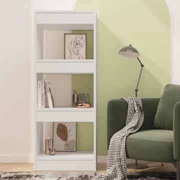 Elegant White Book Cabinet & Room Divider - 40x30x103 cm