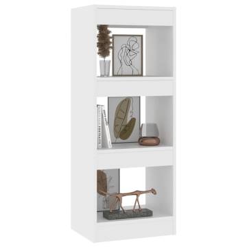 Elegant White Book Cabinet & Room Divider - 40x30x103 cm