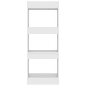 Elegant White Book Cabinet & Room Divider - 40x30x103 cm