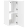 Stylish TV Wall Cabinets with LED Lights - White 2 pcs